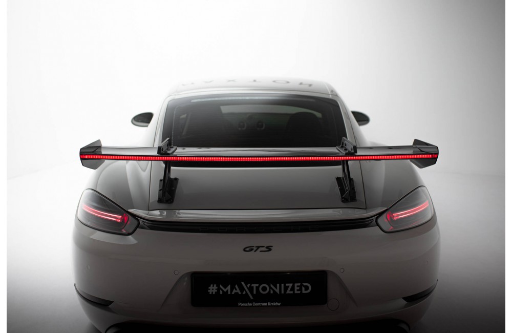 Carbon Spoiler With Upper Swan Mounting V.1 + LED Porsche 718 Cayman 982c Carbon Spoiler With Upper Swan Mounting V.1 + LED Porsche 718 Cayman 982c