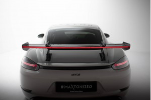 Carbon Spoiler With Upper Swan Mounting V.1 + LED Porsche 718 Cayman 982c Carbon Spoiler With Upper Swan Mounting V.1 + LED Porsche 718 Cayman 982c