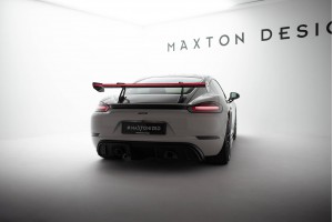 Carbon Spoiler With Upper Swan Mounting V.1 + LED Porsche 718 Cayman 982c Carbon Spoiler With Upper Swan Mounting V.1 + LED Porsche 718 Cayman 982c