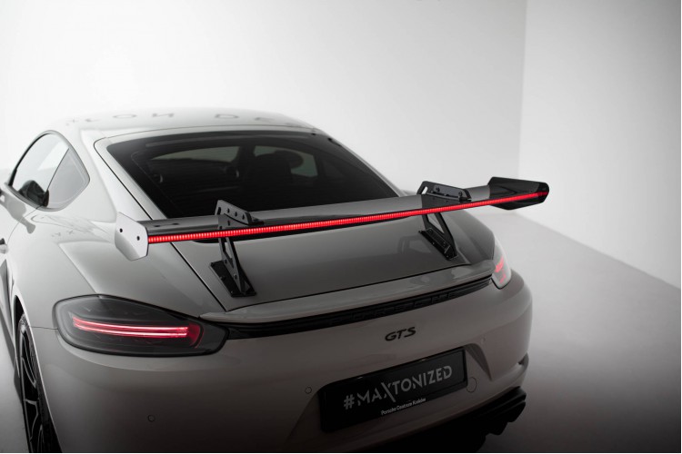 Αεροτομή Carbon Με Άνω Στήριξη V.1 + LED Porsche 718 Cayman 982c