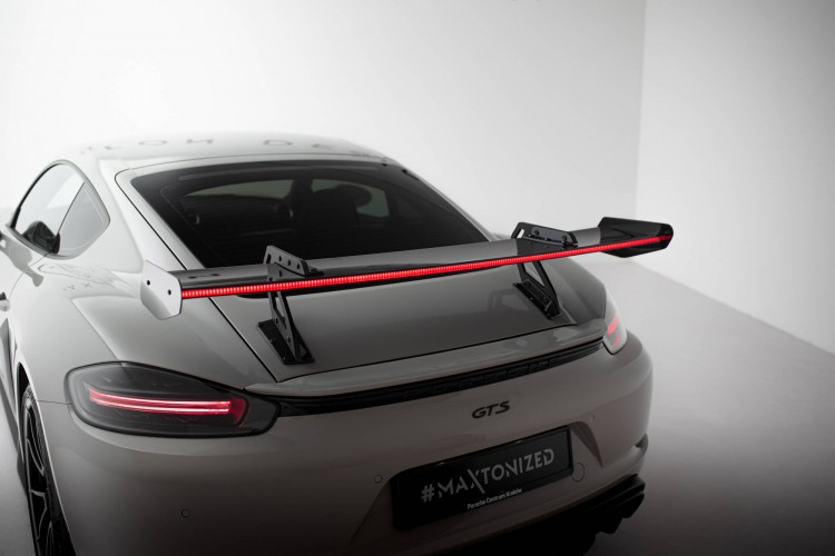 Αεροτομή Carbon Με Άνω Στήριξη V.1 + LED Porsche 718 Cayman 982c