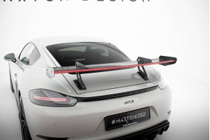 Carbon Spoiler With Upper Swan Mounting V.1 + LED Porsche 718 Cayman 982c Carbon Spoiler With Upper Swan Mounting V.1 + LED Porsche 718 Cayman 982c