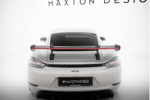 Carbon Spoiler With Upper Swan Mounting V.1 + LED Porsche 718 Cayman 982c Carbon Spoiler With Upper Swan Mounting V.1 + LED Porsche 718 Cayman 982c