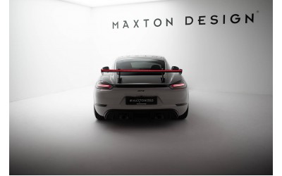 Carbon Spoiler With Upper Swan Mounting V.2 + LED Porsche 718 Cayman 982c