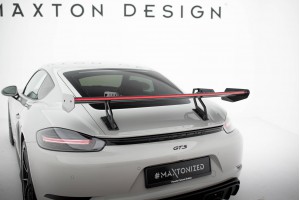 Carbon Spoiler With Upper Swan Mounting V.2 + LED Porsche 718 Cayman 982c Carbon Spoiler With Upper Swan Mounting V.2 + LED Porsche 718 Cayman 982c