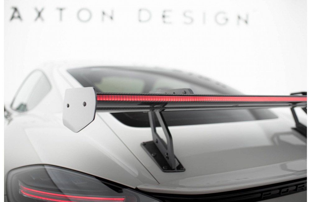 Carbon Spoiler With Upper Swan Mounting V.2 + LED Porsche 718 Cayman 982c Carbon Spoiler With Upper Swan Mounting V.2 + LED Porsche 718 Cayman 982c