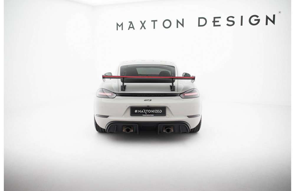 Carbon Spoiler With Upper Swan Mounting V.2 + LED Porsche 718 Cayman 982c Carbon Spoiler With Upper Swan Mounting V.2 + LED Porsche 718 Cayman 982c