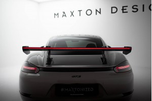 Carbon Spoiler With Upper Swan Mounting V.2 + LED Porsche 718 Cayman 982c Carbon Spoiler With Upper Swan Mounting V.2 + LED Porsche 718 Cayman 982c