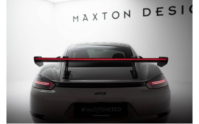 Carbon Spoiler With Upper Swan Mounting V.2 + LED Porsche 718 Cayman 982c
