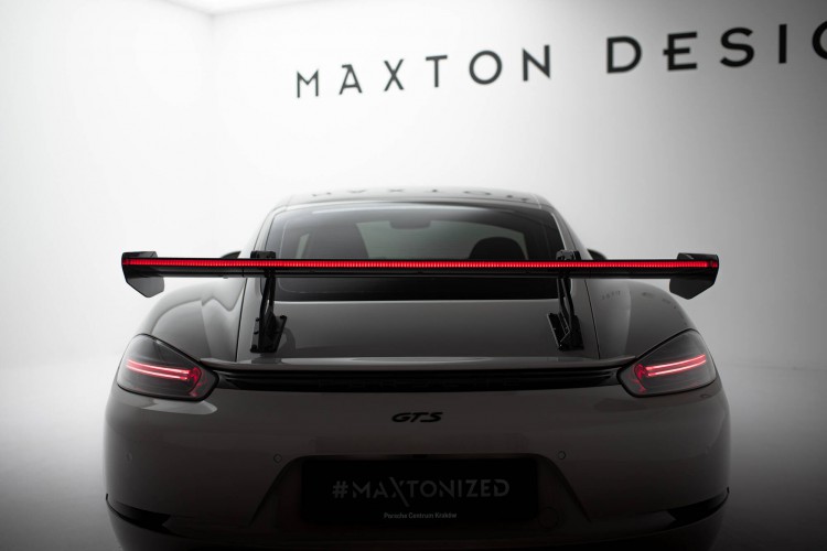 Αεροτομή Carbon Με Άνω Στήριξη V.2 + LED Porsche 718 Cayman 982c