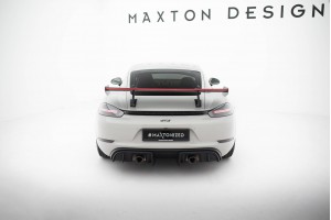 Carbon Spoiler With Upper Swan Mounting V.2 + LED Porsche 718 Cayman 982c Carbon Spoiler With Upper Swan Mounting V.2 + LED Porsche 718 Cayman 982c
