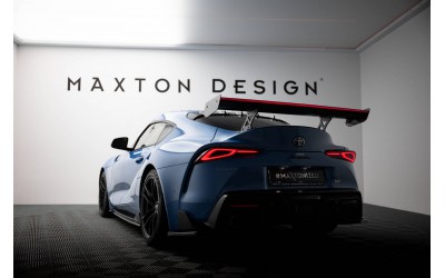 Carbon Spoiler With External Brackets Uprights + LED Toyota Supra Mk5