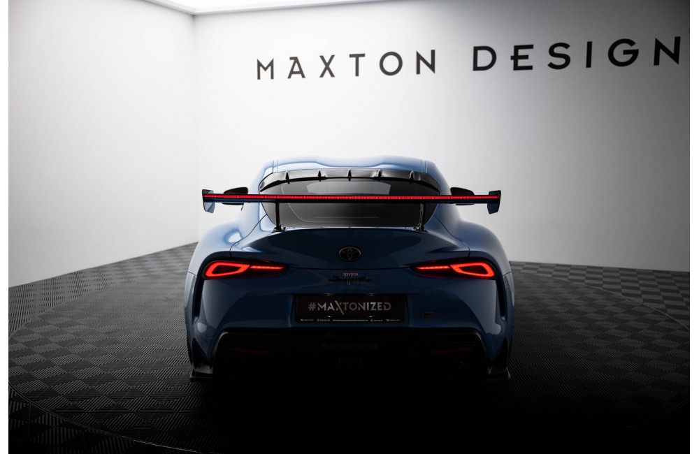 Carbon Spoiler With External Brackets Uprights + LED Toyota Supra Mk5 Carbon Spoiler With External Brackets Uprights + LED Toyota Supra Mk5