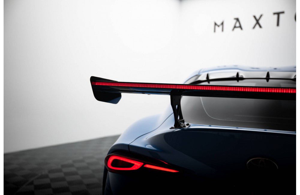 Carbon Spoiler With External Brackets Uprights + LED Toyota Supra Mk5 Carbon Spoiler With External Brackets Uprights + LED Toyota Supra Mk5