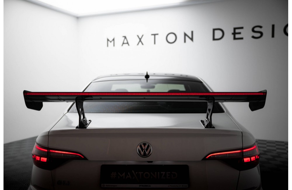 Carbon Spoiler With Internal Brackets Uprights + LED Volkswagen Jetta GLI Mk7