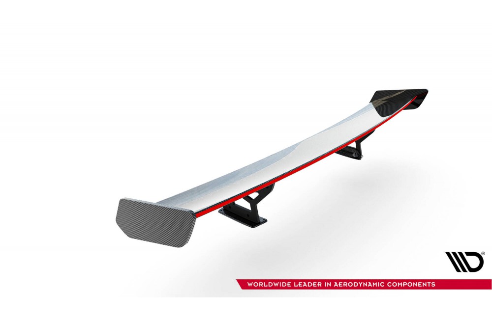 Carbon Spoiler With Internal Brackets Uprights + LED Volkswagen Jetta GLI Mk7