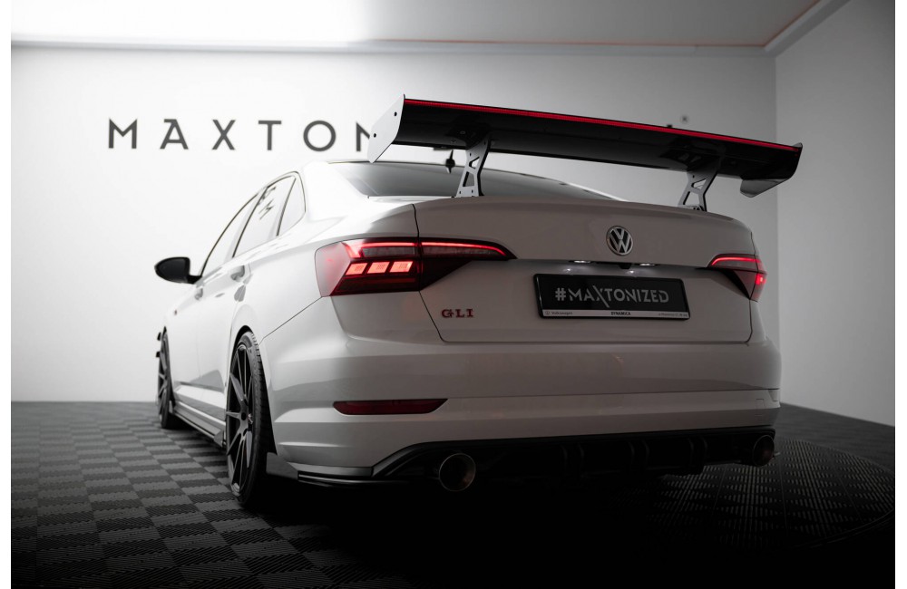 Carbon Spoiler With Internal Brackets Uprights + LED Volkswagen Jetta GLI Mk7