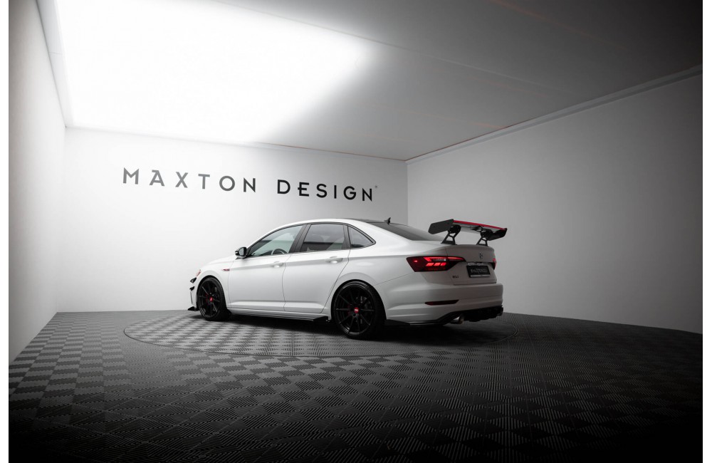 Carbon Spoiler With Internal Brackets Uprights + LED Volkswagen Jetta GLI Mk7