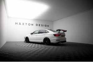 Carbon Spoiler With Internal Brackets Uprights + LED Volkswagen Jetta GLI Mk7