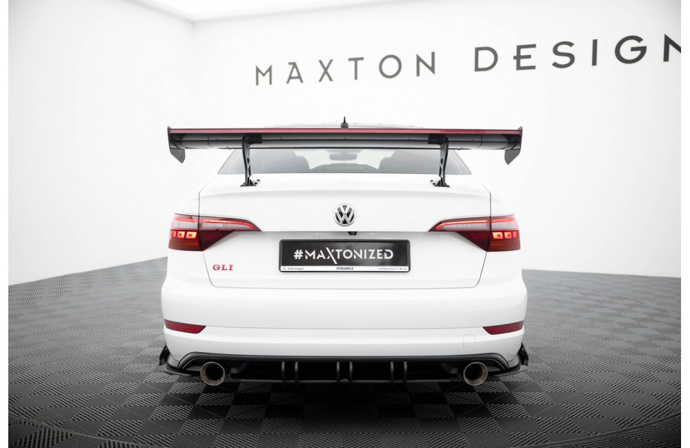 Carbon Spoiler With Internal Brackets Uprights + LED Volkswagen Jetta GLI Mk7