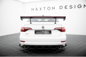 Carbon Spoiler With Internal Brackets Uprights + LED Volkswagen Jetta GLI Mk7