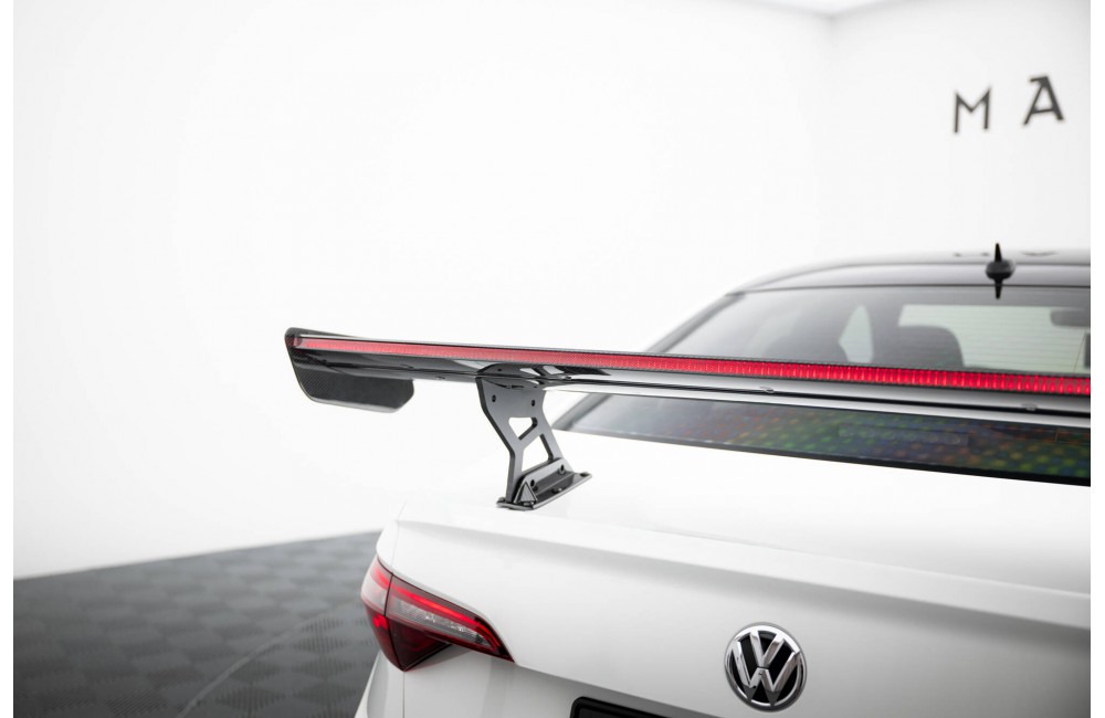 Carbon Spoiler With Internal Brackets Uprights + LED Volkswagen Jetta GLI Mk7