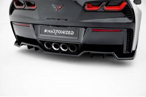 Central Rear Splitter (with vertical bars) Chevrolet Corvette Z06 C7 Central Rear Splitter (with vertical bars) Chevrolet Corvette Z06 C7