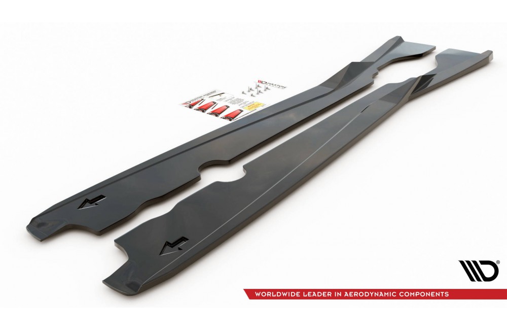 Set of Splitters Chevrolet Corvette C8