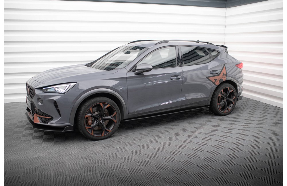 Street Pro Side Skirts Diffusers Cupra Formentor Mk1 Facelift - Black-Red