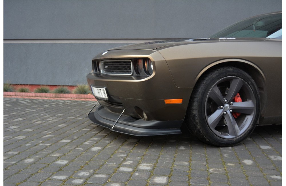 HYBRID FRONT SPLITTER V.1 DODGE CHALLENGER MK3. PHASE-I SRT8 COUPE