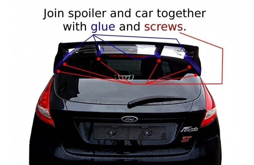 Roof Spoiler (RS Look) Ford Fiesta Mk7 / Mk7 FL Roof Spoiler (RS Look) Ford Fiesta Mk7 / Mk7 FL
