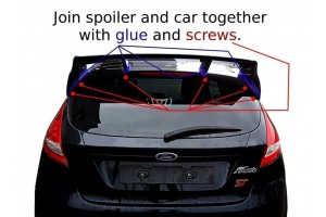 Roof Spoiler (RS Look) Ford Fiesta Mk7 / Mk7 FL Roof Spoiler (RS Look) Ford Fiesta Mk7 / Mk7 FL