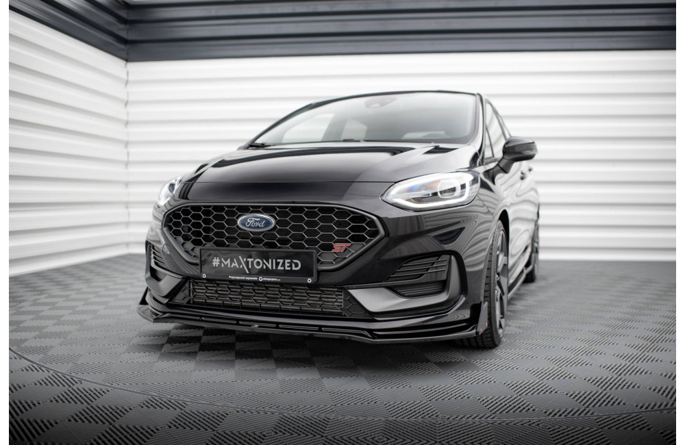 Front Splitter V.4 + Flaps Ford Fiesta ST / ST-line Mk8 Facelift