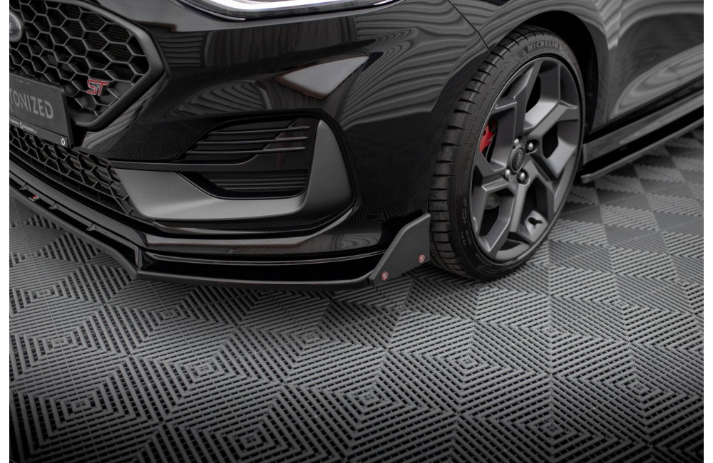 Front Splitter V.4 + Flaps Ford Fiesta ST / ST-line Mk8 Facelift