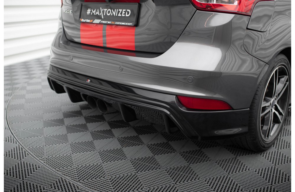 Rear Valance Ford Focus ST Mk3 FL (RS-Look) - Gloss Black