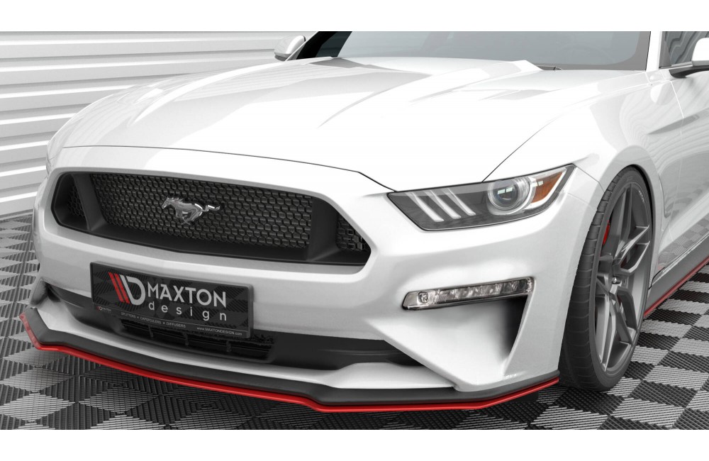 Front Splitter V.2 Ford Mustang Mk6 Facelift - Gloss Black