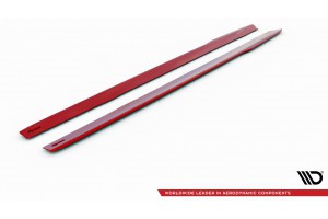 Side Skirts Diffusers V.2 Ford Mustang Mk6 Facelift - RED Side Skirts Diffusers V.2 Ford Mustang Mk6 Facelift - RED