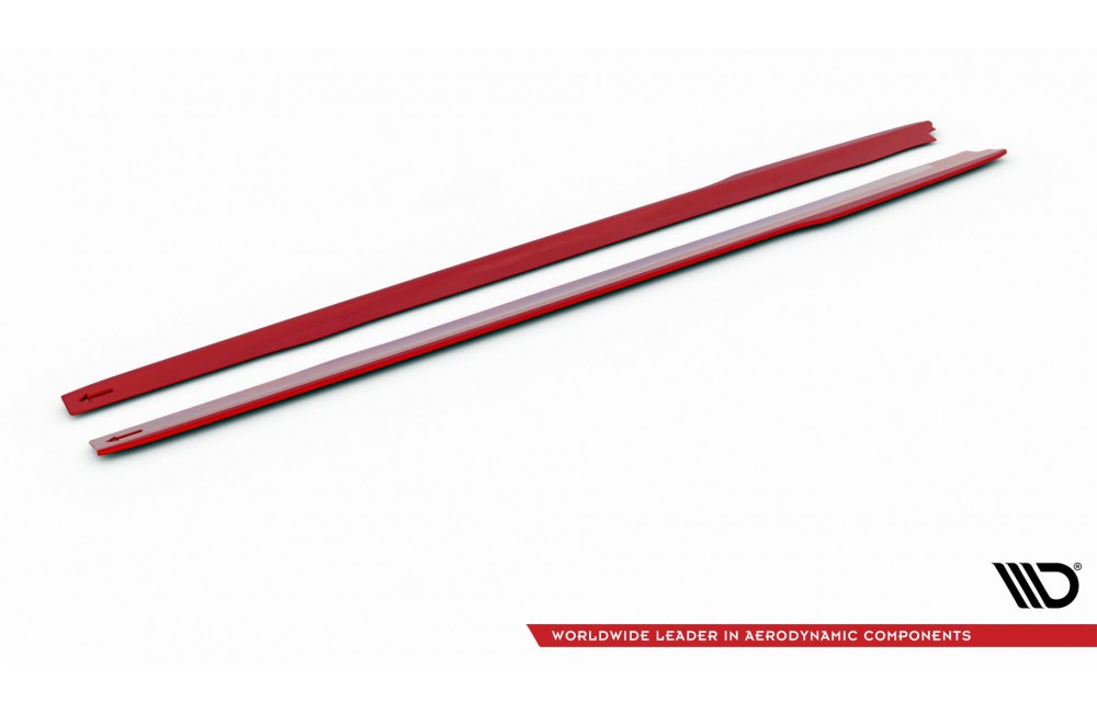 Side Skirts Diffusers V.2 Ford Mustang Mk6 Facelift - RED Side Skirts Diffusers V.2 Ford Mustang Mk6 Facelift - RED