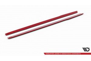 Side Skirts Diffusers V.2 Ford Mustang Mk6 Facelift - RED Side Skirts Diffusers V.2 Ford Mustang Mk6 Facelift - RED