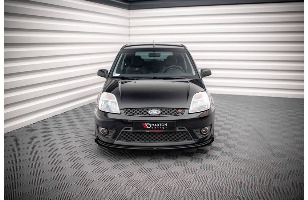 Street Pro Front Splitter V.1 + Flaps Ford Fiesta ST Mk6 - Black + Gloss Flaps