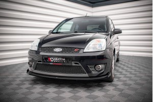 Street Pro Front Splitter V.1 + Flaps Ford Fiesta ST Mk6 - Black + Gloss Flaps