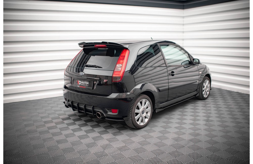 Street Pro Rear Side Splitters + Flaps Ford Fiesta ST Mk6 - Black + Gloss Flaps
