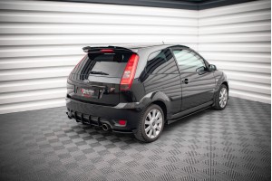 Street Pro Rear Side Splitters + Flaps Ford Fiesta ST Mk6 - Black + Gloss Flaps