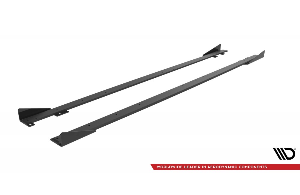 Street Pro Side Skirts Diffusers + Flaps Ford Fiesta ST Mk6 - Black + Gloss Flaps Street Pro Side Skirts Diffusers + Flaps Ford Fiesta ST Mk6 - Black + Gloss Flaps