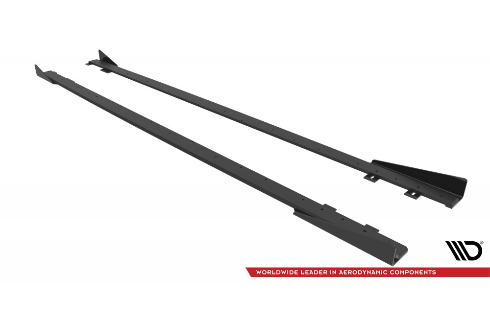 Street Pro Side Skirts Diffusers + Flaps Ford Fiesta ST Mk6 - Black + Gloss Flaps Street Pro Side Skirts Diffusers + Flaps Ford Fiesta ST Mk6 - Black + Gloss Flaps