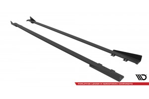 Street Pro Side Skirts Diffusers + Flaps Ford Fiesta ST Mk6 - Black + Gloss Flaps Street Pro Side Skirts Diffusers + Flaps Ford Fiesta ST Mk6 - Black + Gloss Flaps