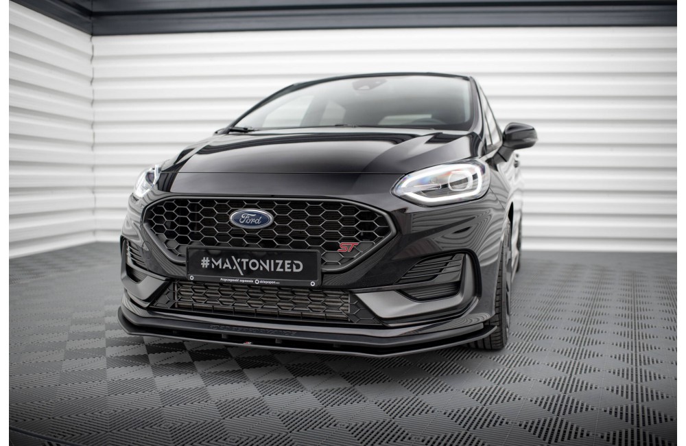 Street Pro Front Splitter Ford Fiesta ST Mk8 Facelift - Black