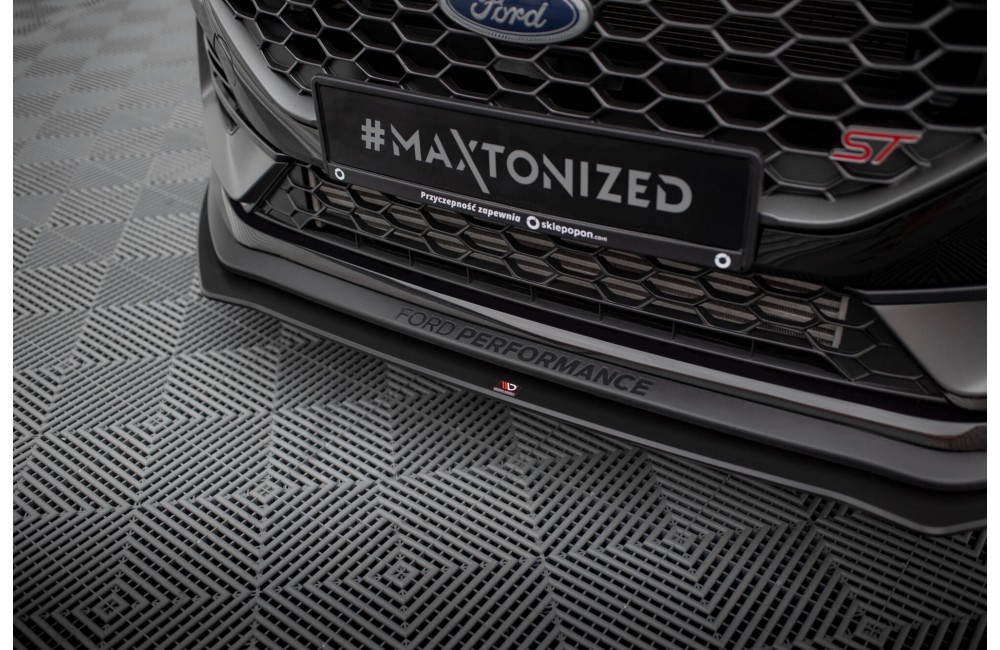 Street Pro Front Splitter Ford Fiesta ST Mk8 Facelift - Black