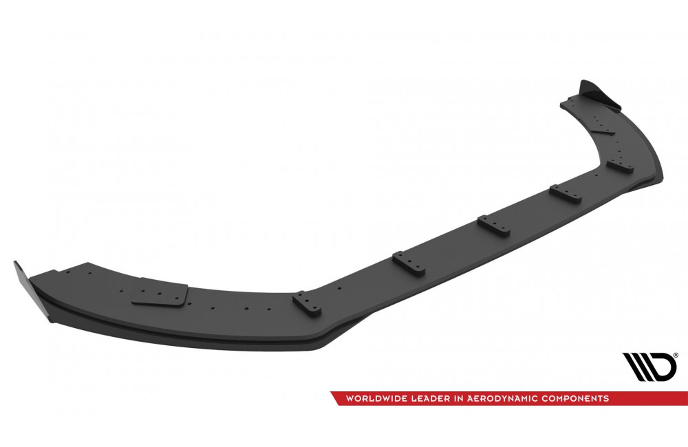 Street Pro Front Splitter + Flaps Ford Fiesta ST Mk8 Facelift - Black + Gloss Flaps