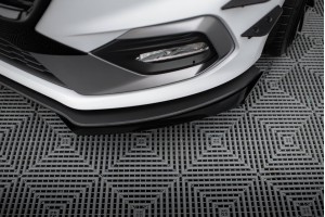 Street Pro Front Splitter + Flaps Ford Fiesta Mk8 ST / ST-Line - Black + Gloss Flaps